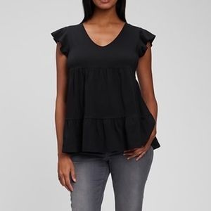 GAP Black Short Sleeve Top